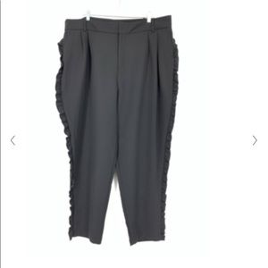 Dress Pants with Side Ruffles